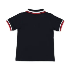 Polo en piqué de coton avec finitions tricolores