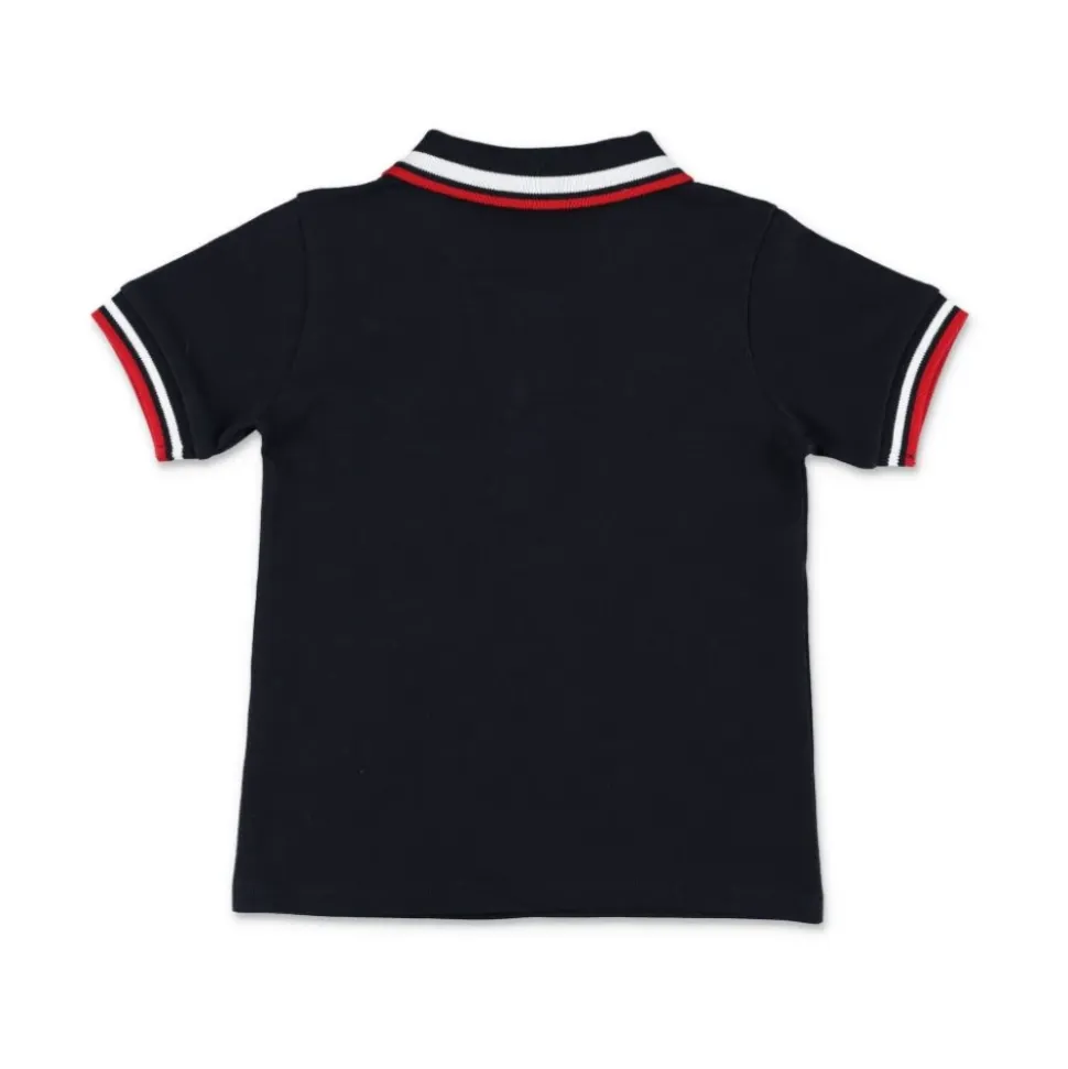 Polo en piqué de coton avec finitions tricolores