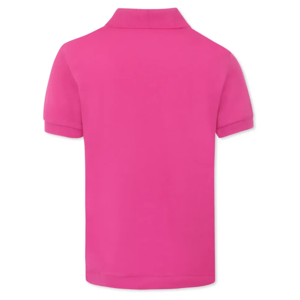 Polo Fuchsia avec Icône Crocodile
