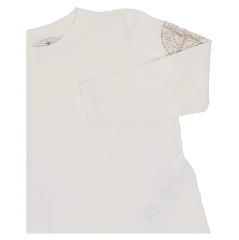 Pull col rond avec broderie boussole