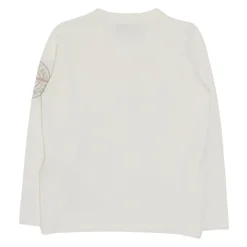 Pull col rond avec broderie boussole