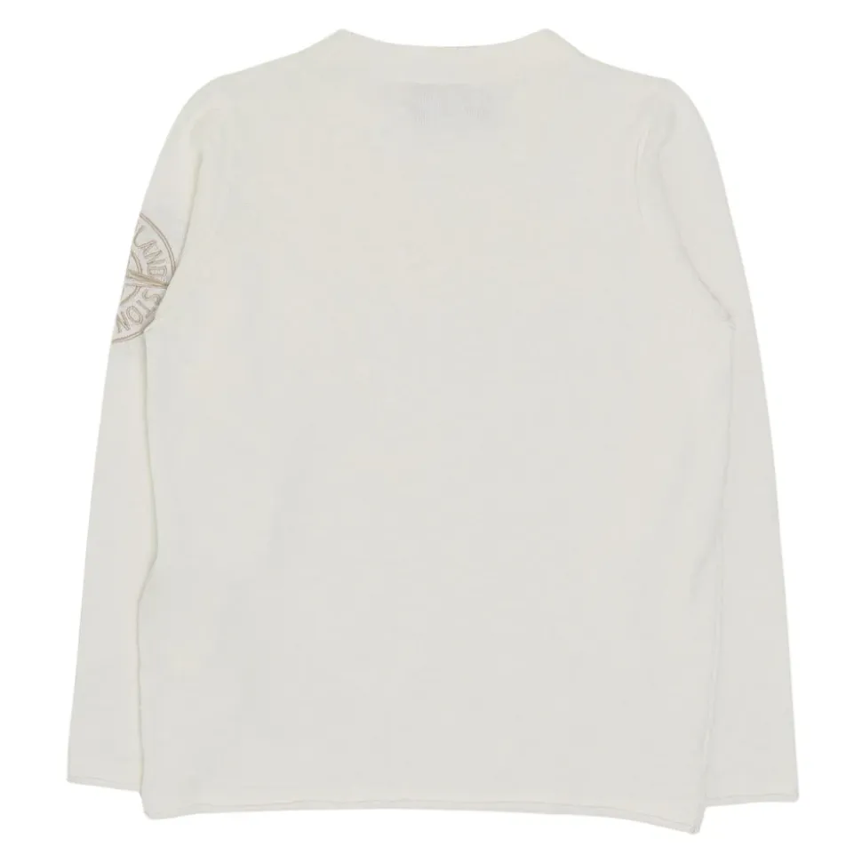 Pull col rond avec broderie boussole