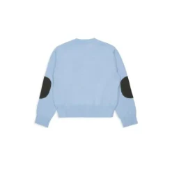 Pull à col rond avec écussons sur les manches