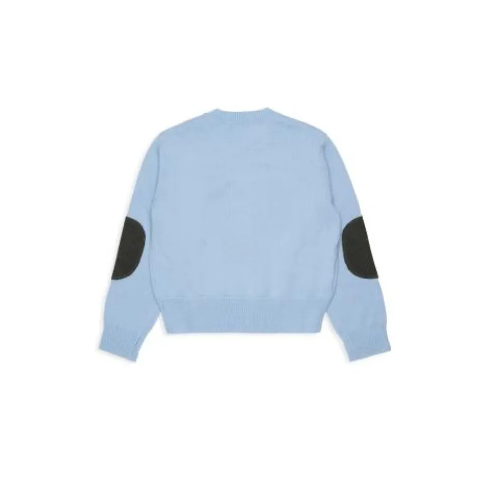 Pull à col rond avec écussons sur les manches