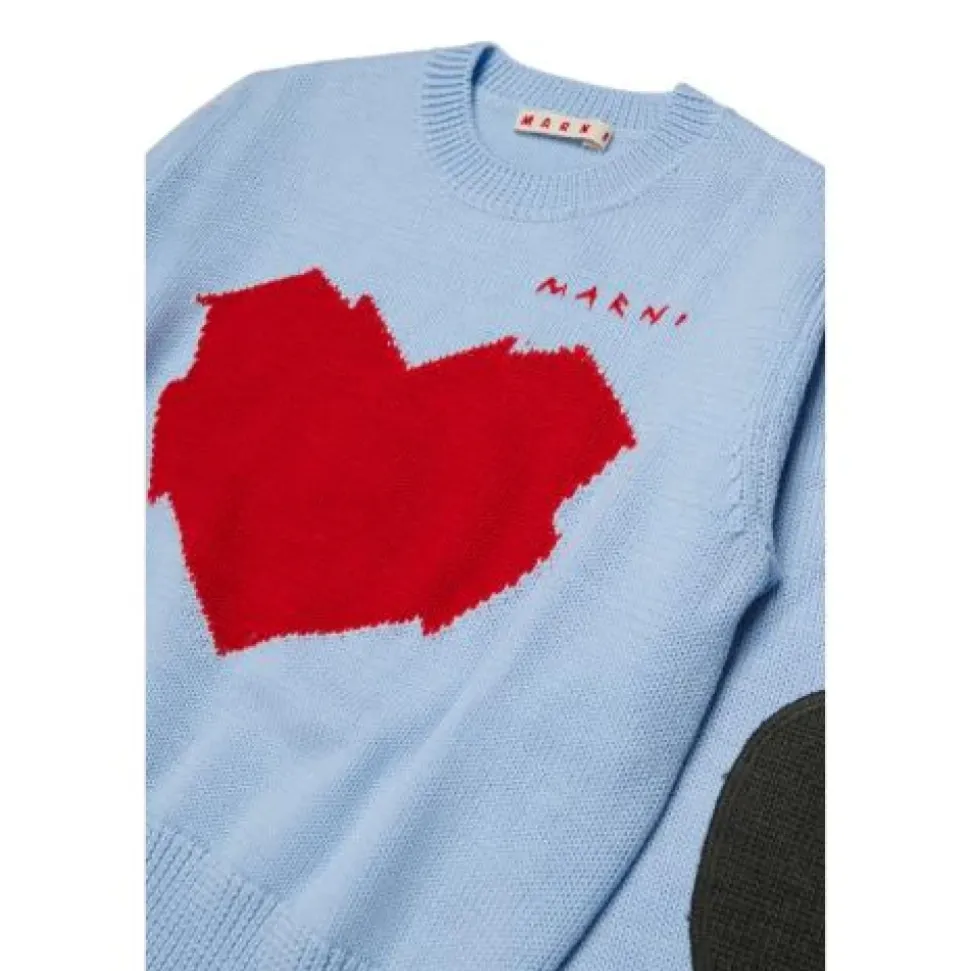 Pull à col rond avec écussons sur les manches
