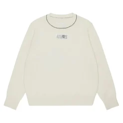 Pull col rond avec logo sur le devant