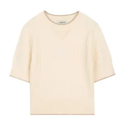 Pull en maille ajourée à chevrons
