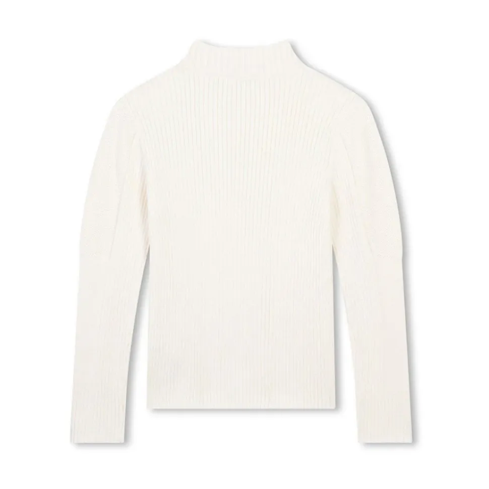Pull Ivoire Tricot Col Rond