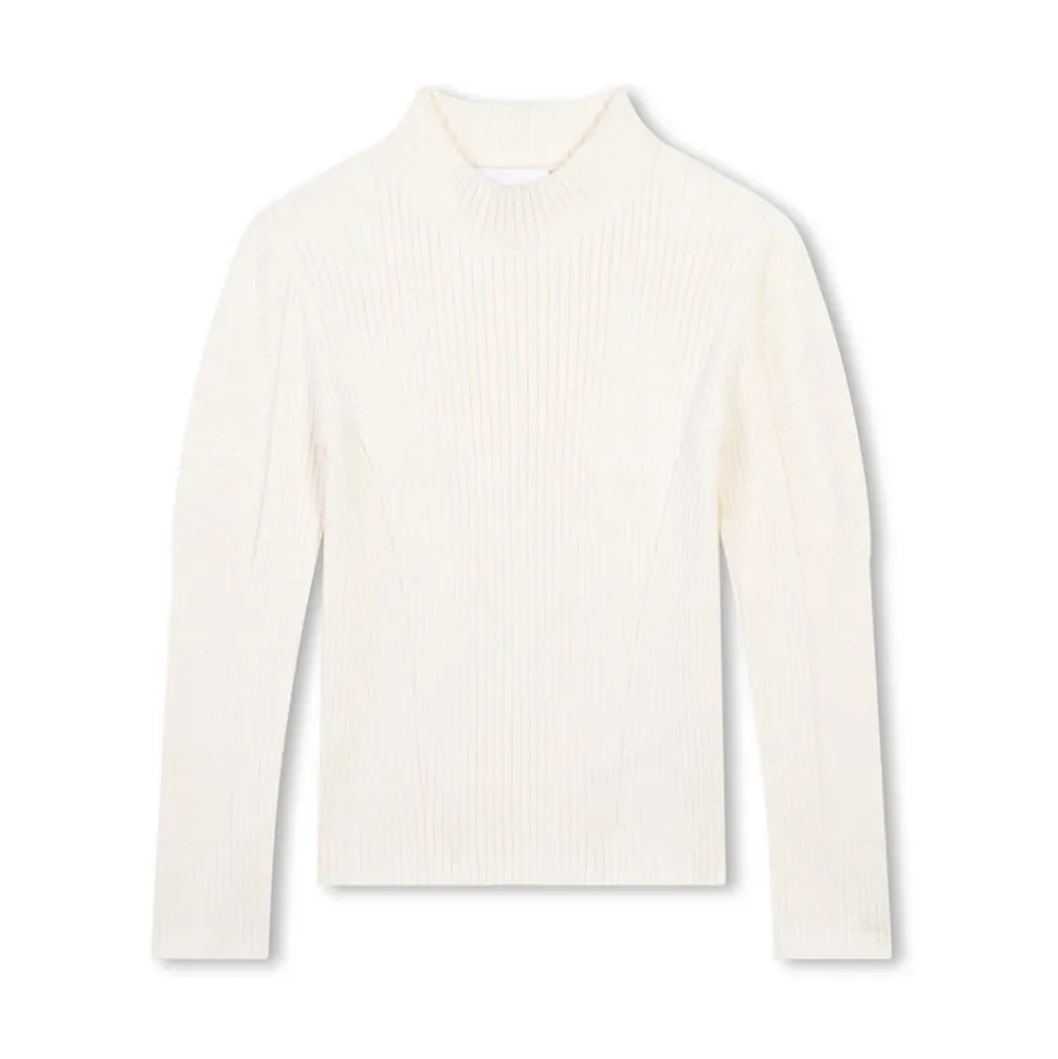 Pull Ivoire Tricot Col Rond