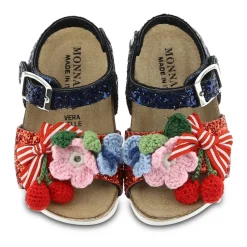 Sandale Pailletée avec Appliqués