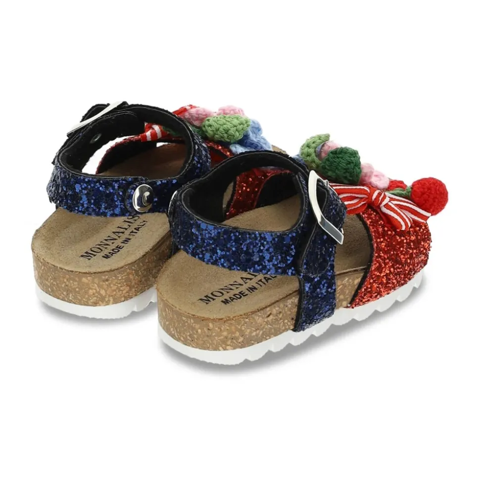 Sandale Pailletée avec Appliqués