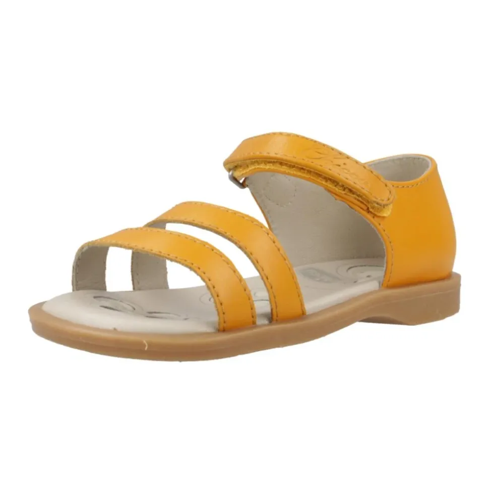 Sandales Confortables en Cuir Ocre
