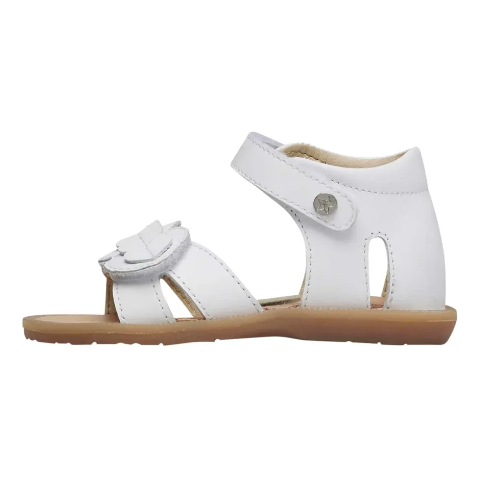 Sandales en cuir avec coeur appliqués FIRUN