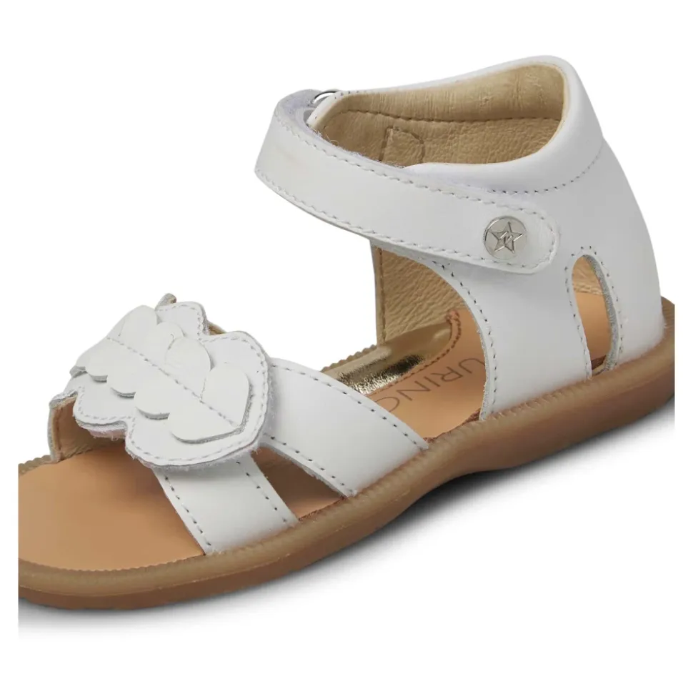 Sandales en cuir avec coeur appliqués FIRUN