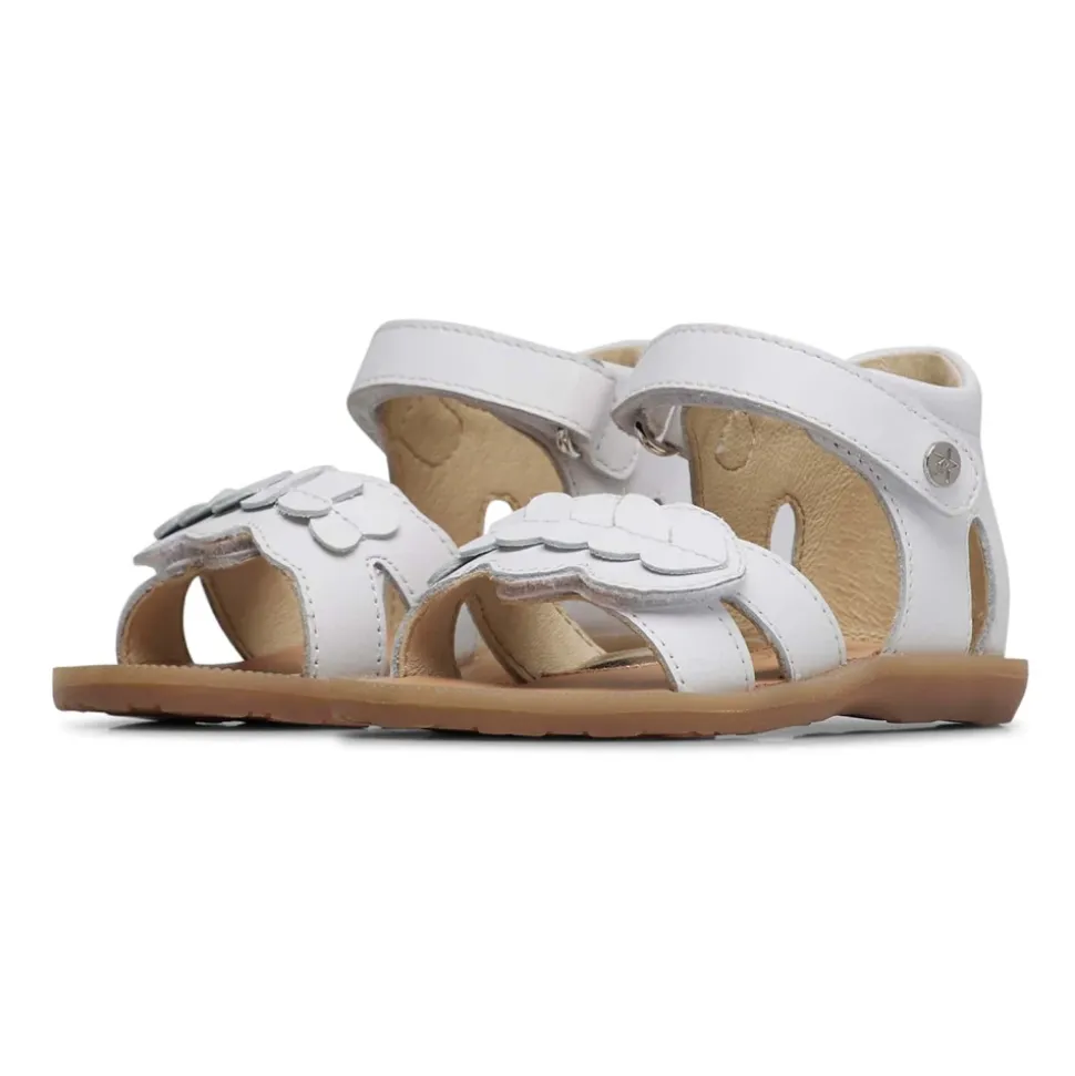 Sandales en cuir avec coeur appliqués FIRUN