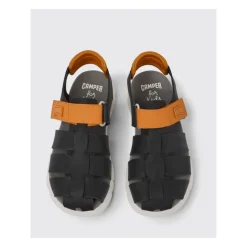 Sandales Enfants en Cuir Noires Élégantes
