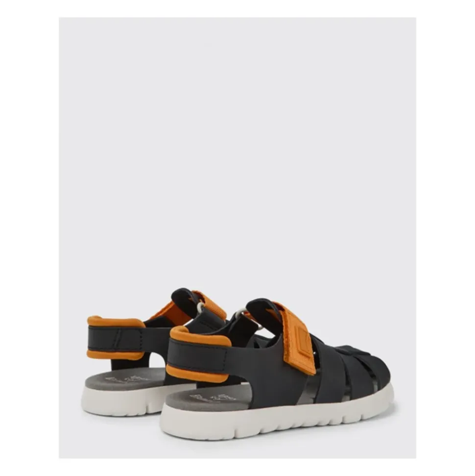 Sandales Enfants en Cuir Noires Élégantes