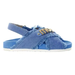Sandales Enfants en Denim Bleu Faites Main