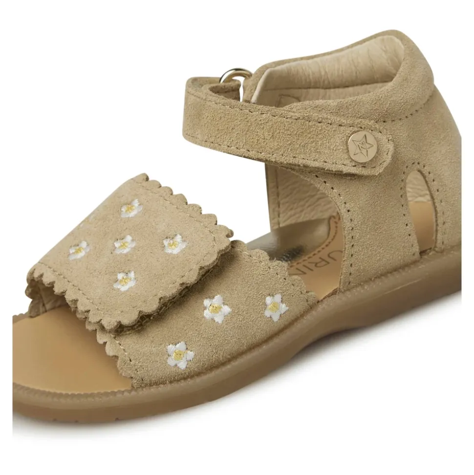 Sandales en suède avec imprimé marguerites MAYA EMBR
