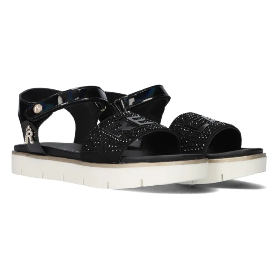 Sandales Noires avec Strass