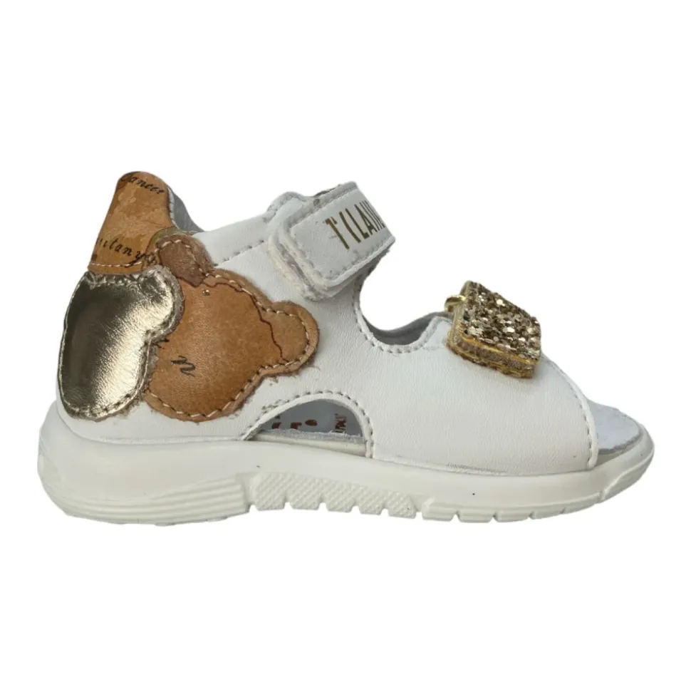 Sandales plates blanches pour enfants