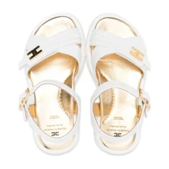 Sandales Plates en Cuir avec Brides