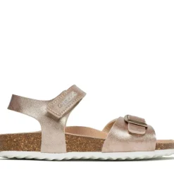 Sandales roses dorées pour filles