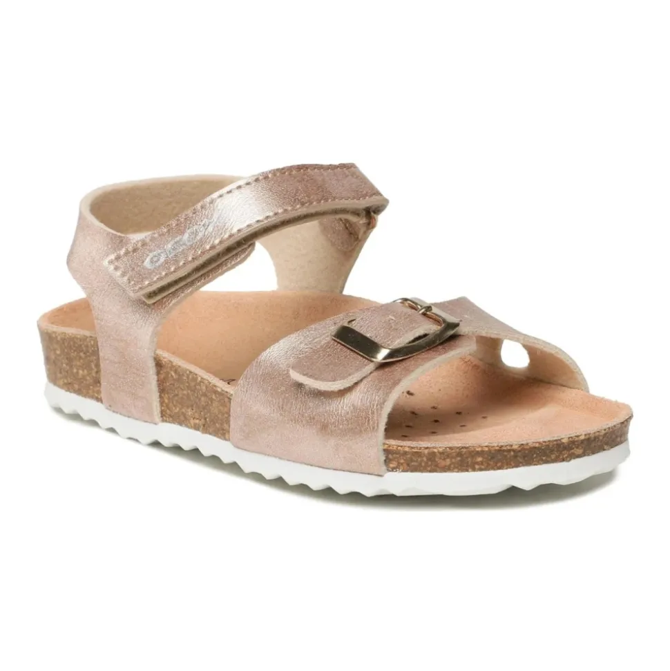 Sandales roses dorées pour filles