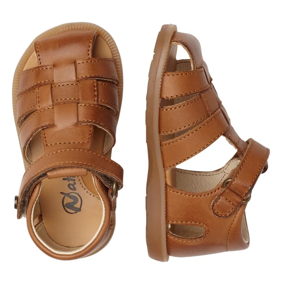 Sandales semi-ouvertes en cuir ZAFFIRO