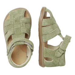 Sandales semi-ouvertes en suède imprimé ZAFFIRO