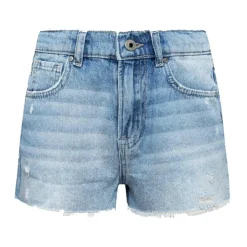Short en Denim avec Ourlet Effiloché