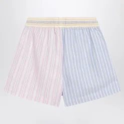 Short en éponge à rayures multiples