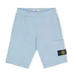Short Élastique en Coton à la Taille