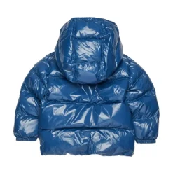Short Padded Jacket with Maple Leaf Logo