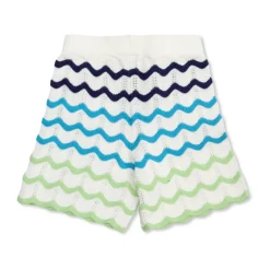 Shorts en crochet à rayures