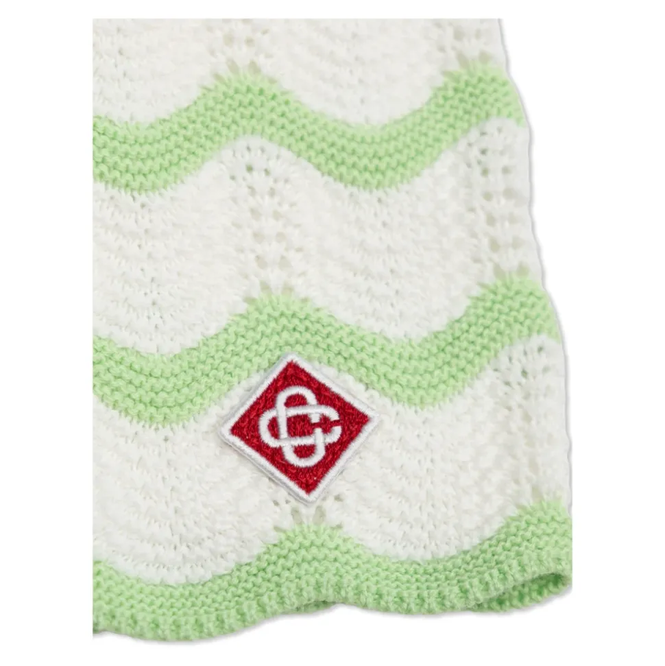 Shorts en crochet à rayures
