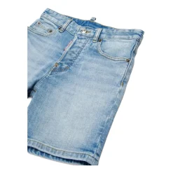 Shorts en jean Dsquared2 avec patch en similicuir