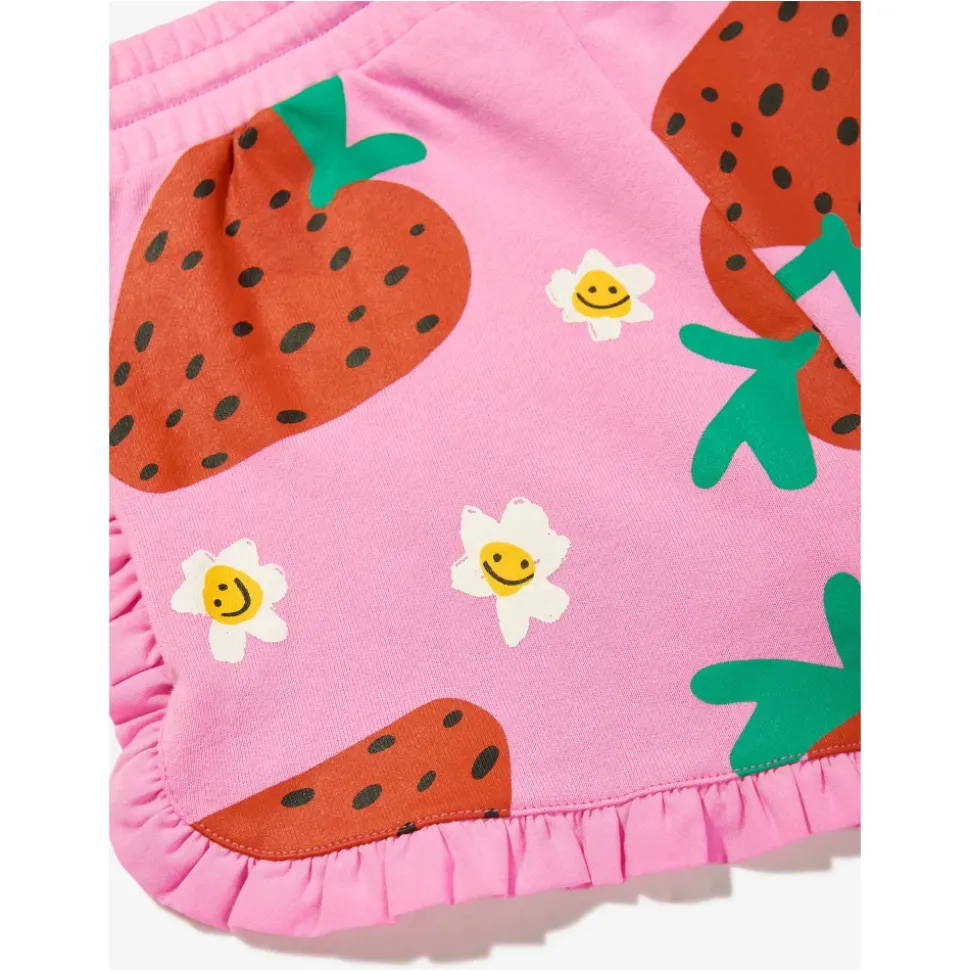 Shorts en Jersey Fraise Rose