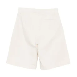 Shorts à logo brodé et plis