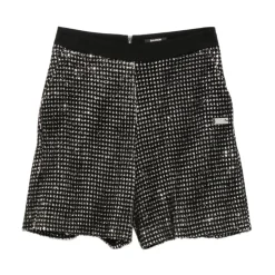 Shorts à logo et ornements pailletés