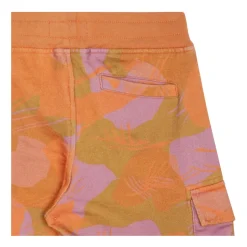 Shorts Orange Camouflage avec Patch Boussole