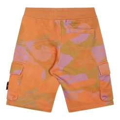 Shorts Orange Camouflage avec Patch Boussole