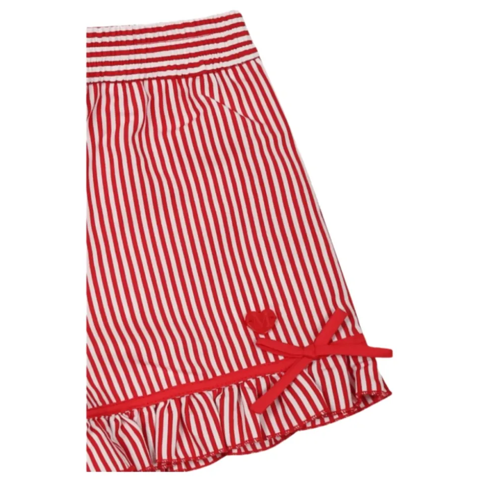 Shorts à rayures avec volants