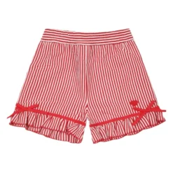 Shorts à rayures avec volants