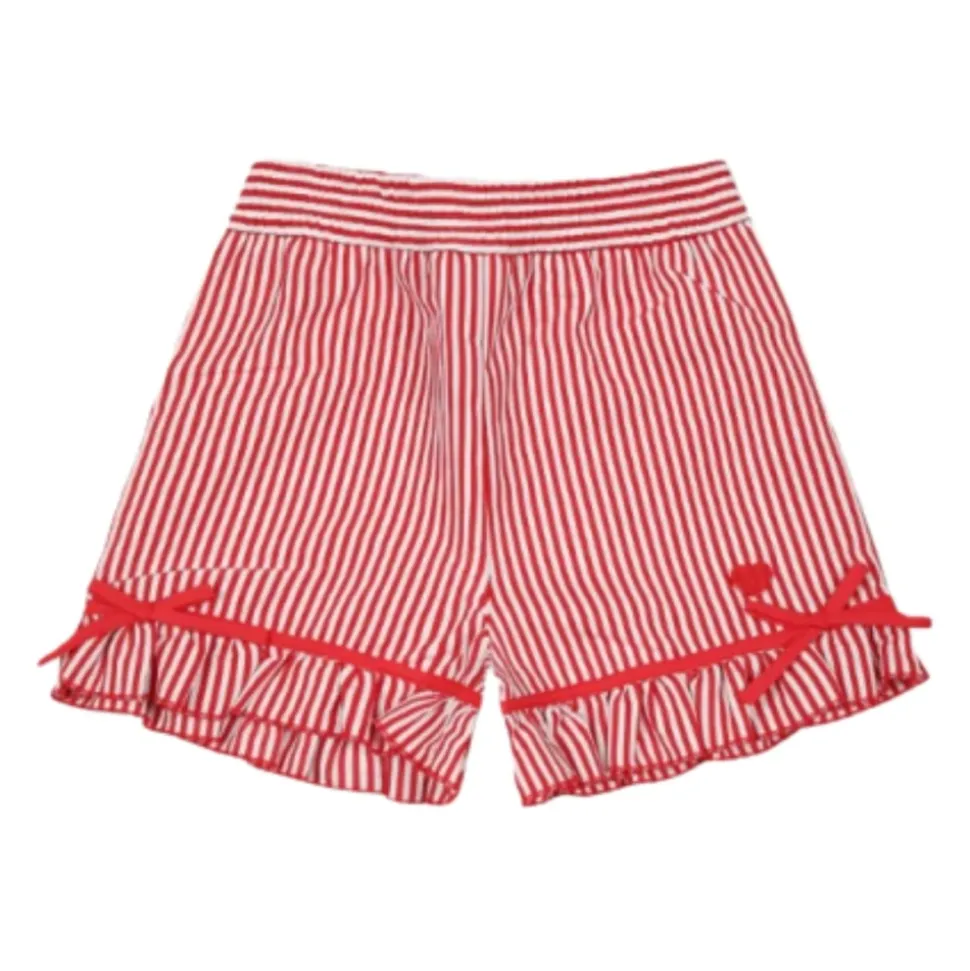 Shorts à rayures avec volants