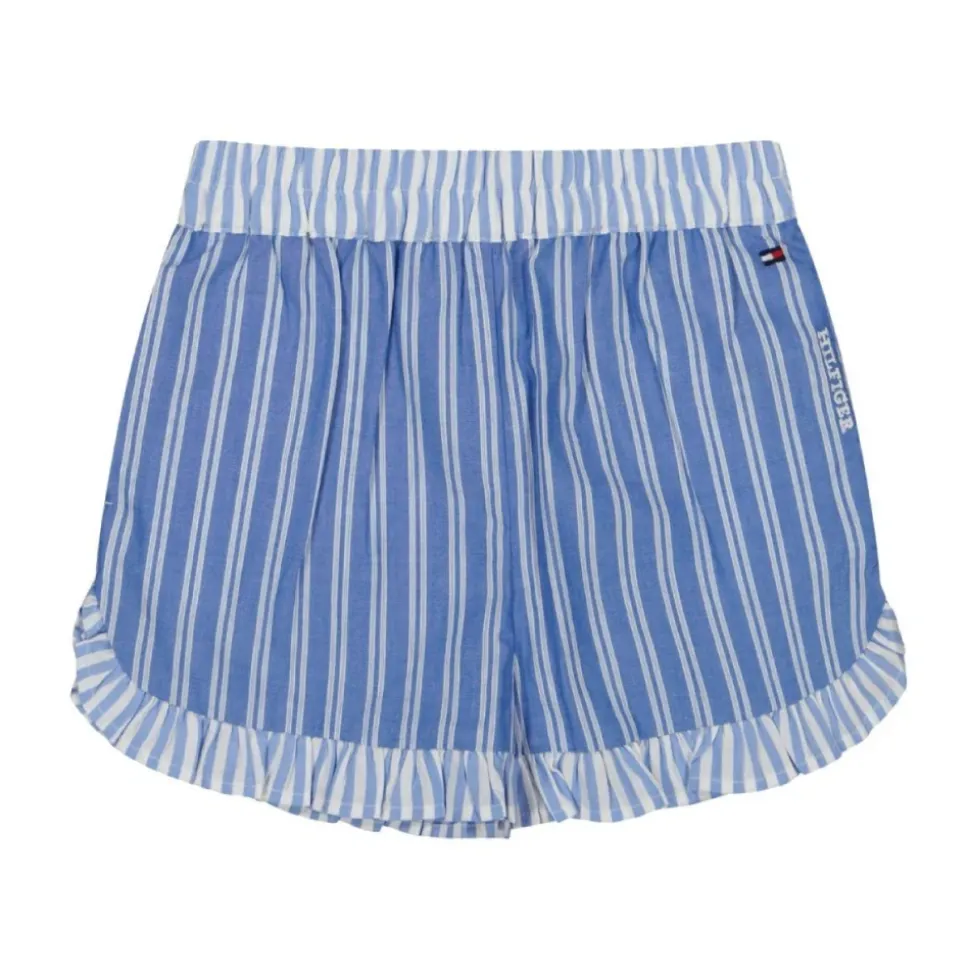 Short à Volants Rayé