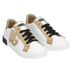 Sneaker Blanc/Or Bas