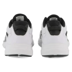 Sneakers Blanches Panneaux en Maille Semelle en Caoutchouc