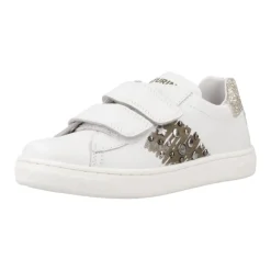 Sneakers Blanches à Velcro Scintillantes pour Enfants