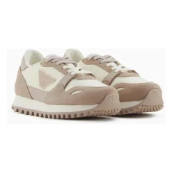 Sneakers en daim et mesh avec aigle